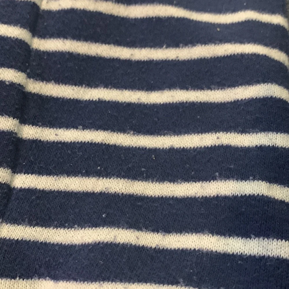 Tucker + Tate Pullover Top Hoodie with Ears Blue White 8 Stripes Animal Print